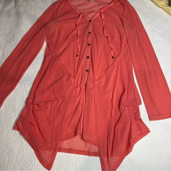 Joseph Ribkoff Coral Swim Coverup - Picture 7 of 9